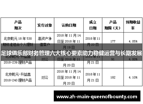 足球俱乐部财务管理六大核心要素助力稳健运营与长期发展